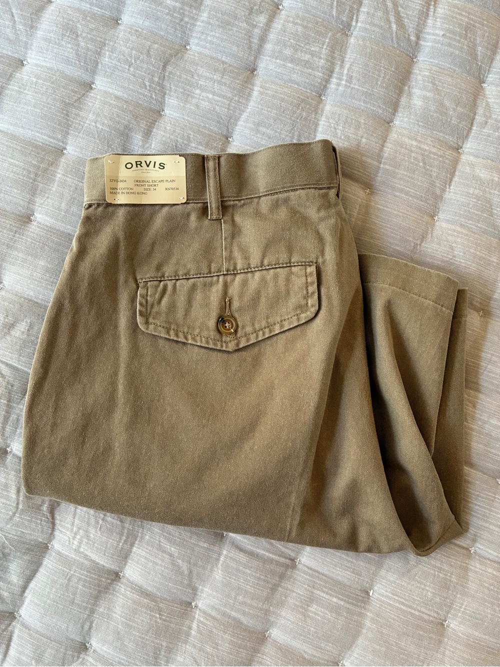 DEADSTOCK Orvis Men's "Original Escape" Shorts 34 - Khaki / Tan